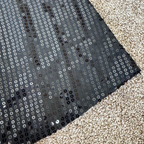 Lulus Black Sequin Tie Shoulder Sheer Top NWT Women's Medium NYE Party Holiday - Picture 4 of 11